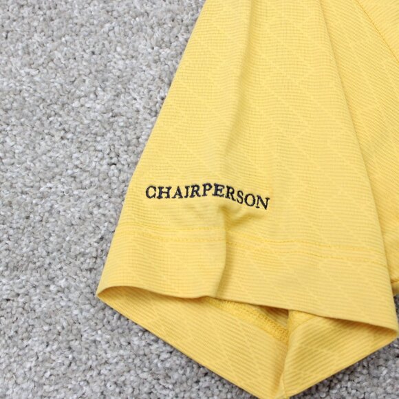 Cutter & Buck Polo Shirt Mens Large Yellow CB DryTec Luxe S/S PGA Championship - Picture 6 of 16